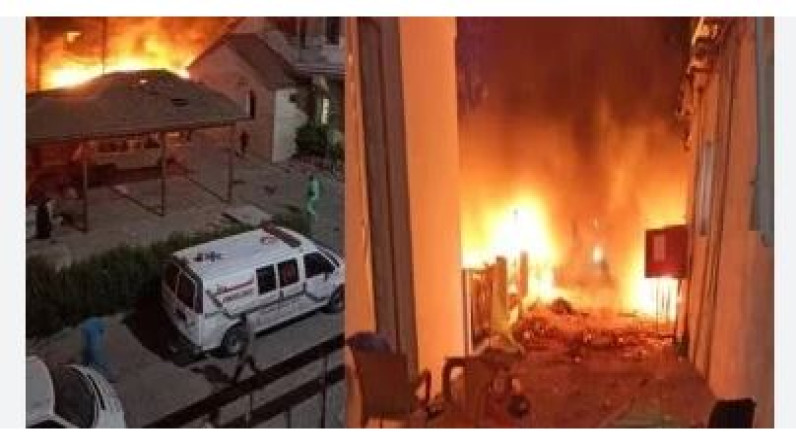 طيران الاحتلال يستهدف بصاروخين مبنى بمستشفى المعمداني في غزة